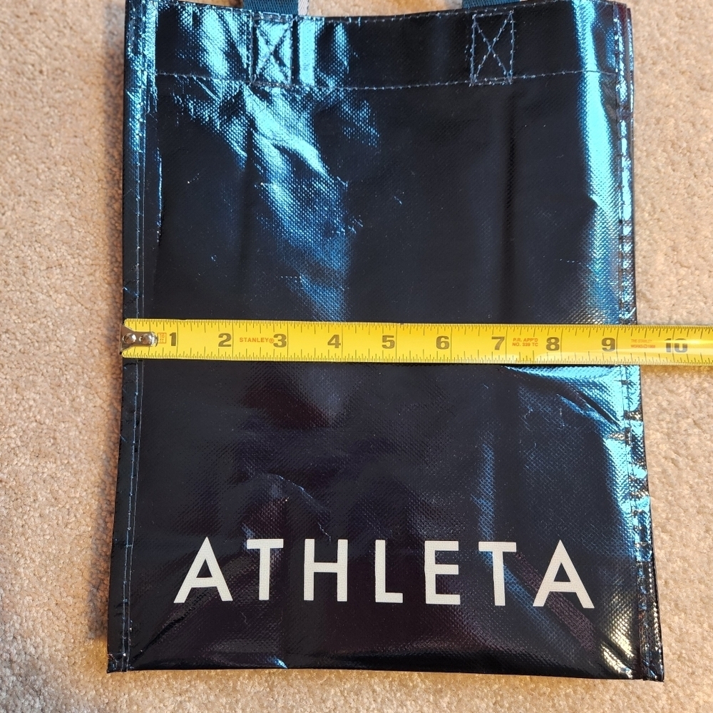Athleta, Lululemon, Brand Bar Tote Bag Bundle - Metallic Blue, Red & Cream - Picture 6 of 7